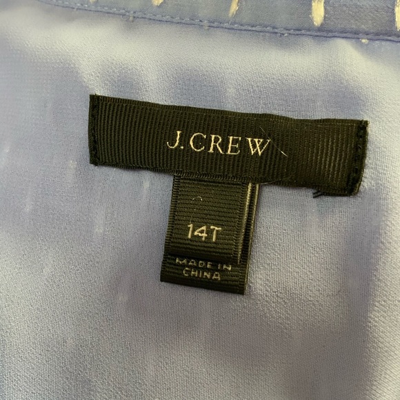 J Crew Top Silk Sheer Lavender Button Size 14T #L1 - Picture 6 of 6